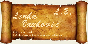 Lenka Bauković vizit kartica
